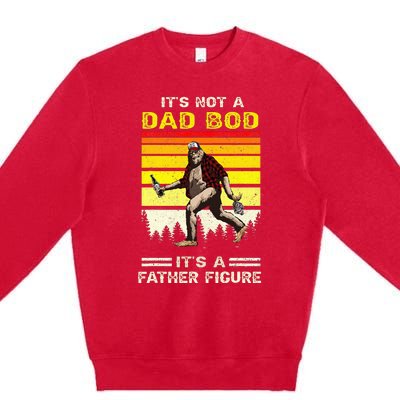 Its Not Dad Bod Funny Bigfoot Dad Sasquatch Premium Crewneck Sweatshirt