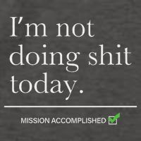 I’m Not Doing Shit Today Mission Accomplished Vector Backpack