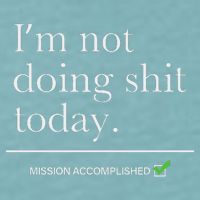 I’m Not Doing Shit Today Mission Accomplished Sueded Cloud Jersey T-Shirt