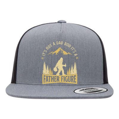 Its Not Dad Bod Its Father Figure Fathers Day Beer Bigfoot Flat Bill Trucker Hat