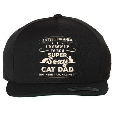 I Never Dreamed I'd Grow Up To Be A Super Sexy Cat Dad Wool Snapback Cap