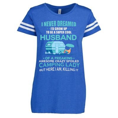 I Never Dreamed I'd Grow Up To Be A Husband Camping Gift Enza Ladies Jersey Football T-Shirt