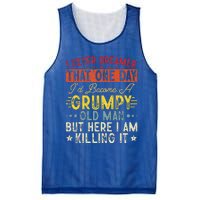 I Never Dreamed That I'd Become A Grumpy Old Man Grandpa Mesh Reversible Basketball Jersey Tank