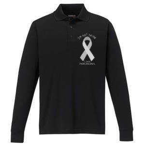 Im Not Drunk I Have Parkinsons Awareness Ribbon Pd Patient Gift Performance Long Sleeve Polo