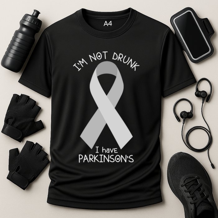 Im Not Drunk I Have Parkinsons Awareness Ribbon Pd Patient Gift Cooling Performance Crew T-Shirt