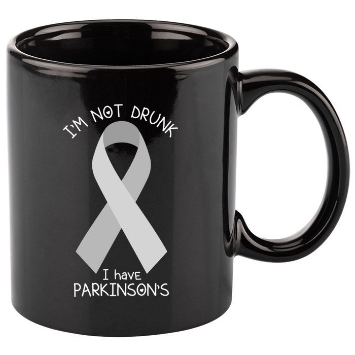 Im Not Drunk I Have Parkinsons Awareness Ribbon Pd Patient Gift 11oz C Handle Ceramic Mug