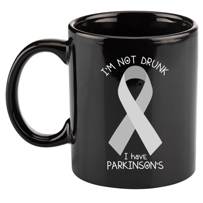 Im Not Drunk I Have Parkinsons Awareness Ribbon Pd Patient Gift 11oz C Handle Ceramic Mug