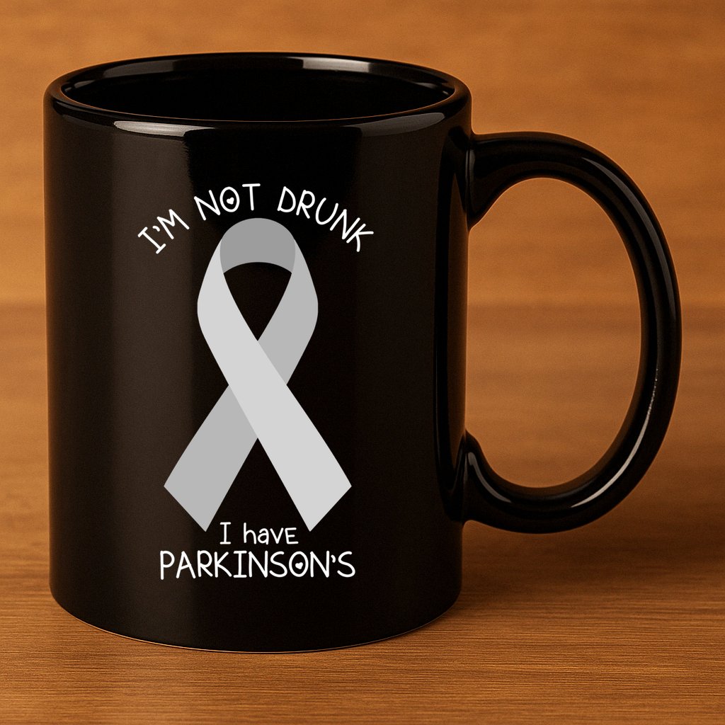 Im Not Drunk I Have Parkinsons Awareness Ribbon Pd Patient Gift 11oz C Handle Ceramic Mug
