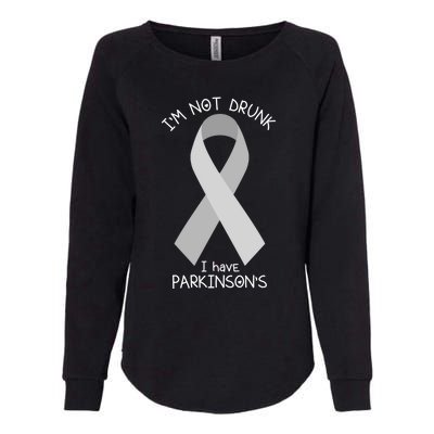 Im Not Drunk I Have Parkinsons Awareness Ribbon Pd Patient Gift Womens California Wash Sweatshirt