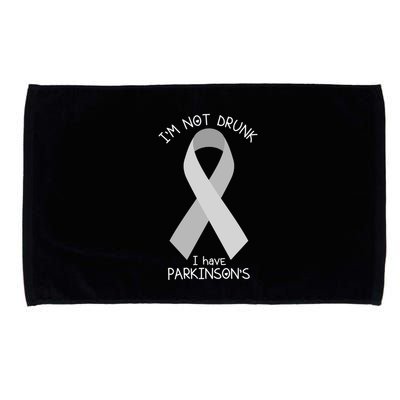 Im Not Drunk I Have Parkinsons Awareness Ribbon Pd Patient Gift Microfiber Hand Towel