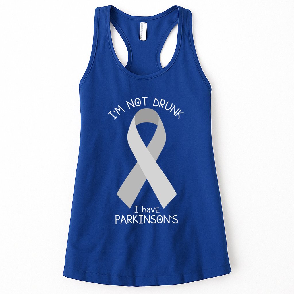 Im Not Drunk I Have Parkinsons Awareness Ribbon Pd Patient Gift Womens Tank Top