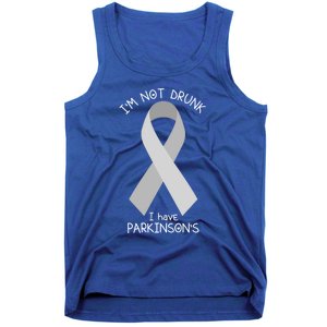 Im Not Drunk I Have Parkinsons Awareness Ribbon Pd Patient Gift Tank Top