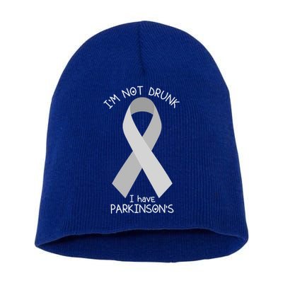 Im Not Drunk I Have Parkinsons Awareness Ribbon Pd Patient Gift Short Acrylic Beanie