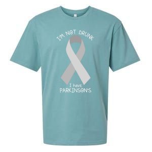 Im Not Drunk I Have Parkinsons Awareness Ribbon Pd Patient Gift Sueded Cloud Jersey T-Shirt