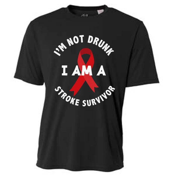 IM Not Drunk I Am A Stroke Survivor Funny Stroke Survivor Cooling Performance Crew T-Shirt