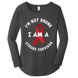 IM Not Drunk I Am A Stroke Survivor Funny Stroke Survivor Women's Perfect Tri Tunic Long Sleeve Shirt