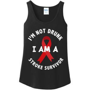 IM Not Drunk I Am A Stroke Survivor Funny Stroke Survivor Ladies Essential Tank