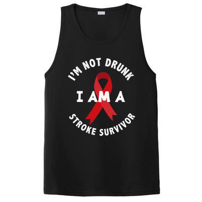 IM Not Drunk I Am A Stroke Survivor Funny Stroke Survivor PosiCharge Competitor Tank