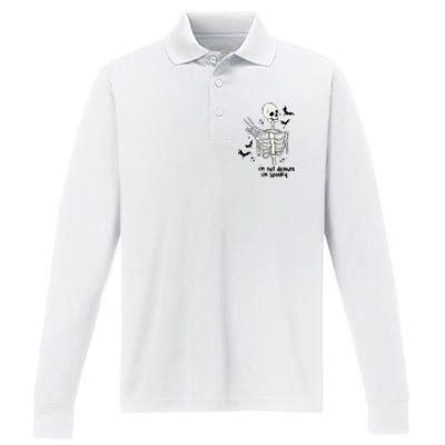 IM Not Demure IM Spooky Performance Long Sleeve Polo