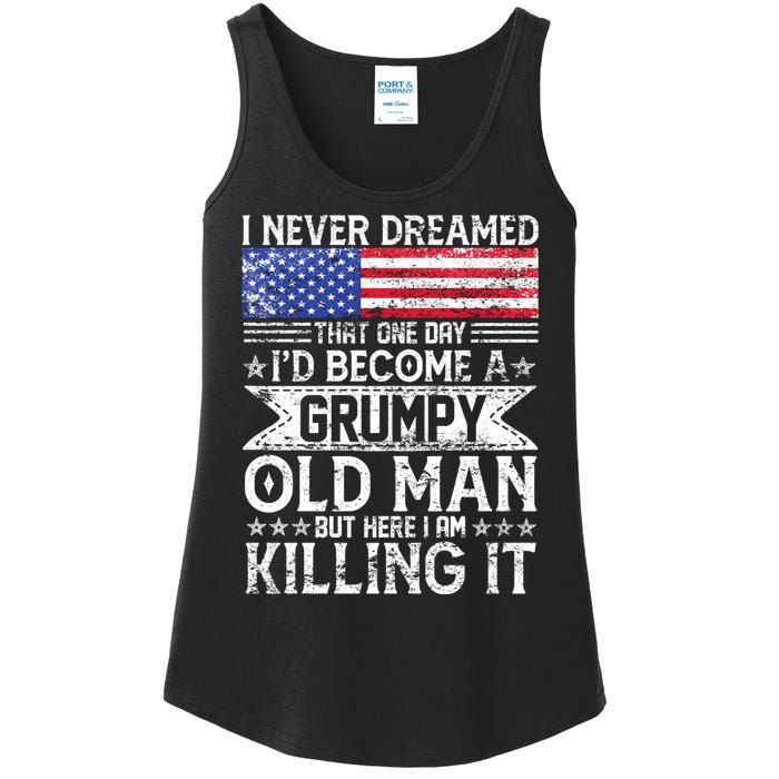 I Never Dreamed I'd Become A Grumpy Old Man Ladies Essential Tank