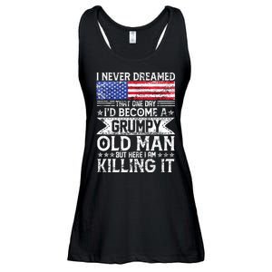 I Never Dreamed I'd Become A Grumpy Old Man Ladies Essential Flowy Tank