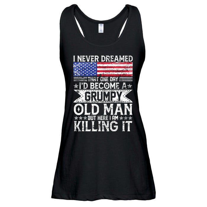 I Never Dreamed I'd Become A Grumpy Old Man Ladies Essential Flowy Tank