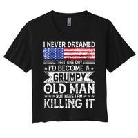 I Never Dreamed I'd Become A Grumpy Old Man Women's Crop Top Tee