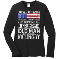 I Never Dreamed I'd Become A Grumpy Old Man Ladies Long Sleeve Shirt