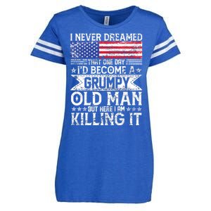 I Never Dreamed I'd Become A Grumpy Old Man Enza Ladies Jersey Football T-Shirt