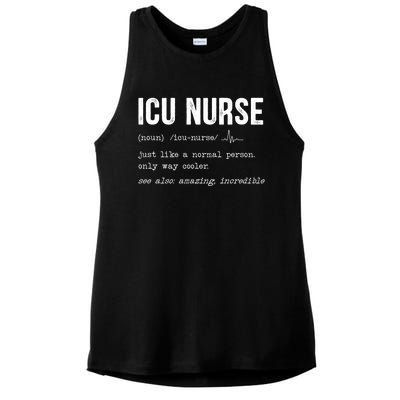 Icu Nurse Definition Hospital Rn Medical Intensive Care Unit Gift Ladies PosiCharge Tri-Blend Wicking Tank