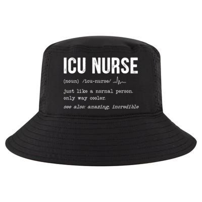 Icu Nurse Definition Hospital Rn Medical Intensive Care Unit Gift Cool Comfort Performance Bucket Hat