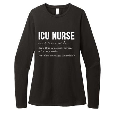 Icu Nurse Definition Hospital Rn Medical Intensive Care Unit Gift Womens CVC Long Sleeve Shirt