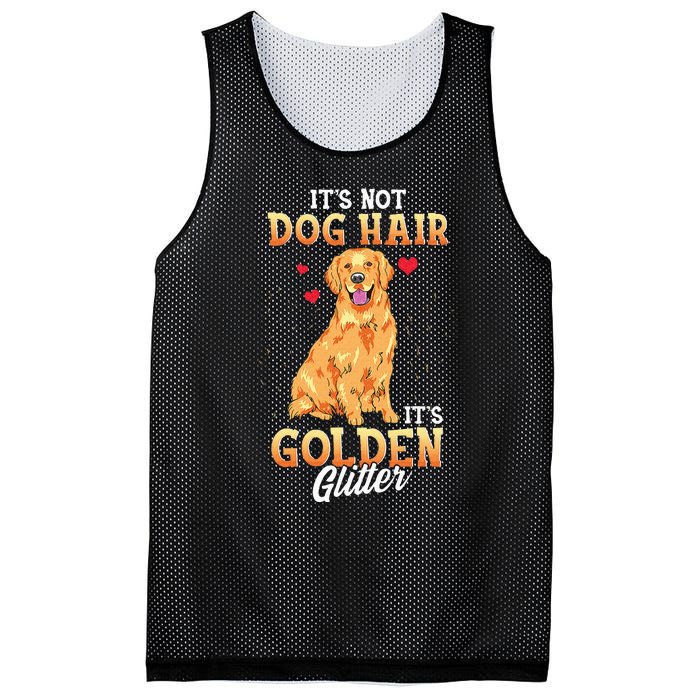 It's Not Dog Hair It's Golden Retriever Glitter Funny Dog Mesh Reversible Basketball Jersey Tank