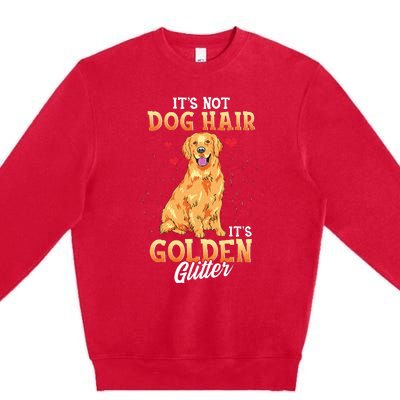 It's Not Dog Hair It's Golden Retriever Glitter Funny Dog Premium Crewneck Sweatshirt