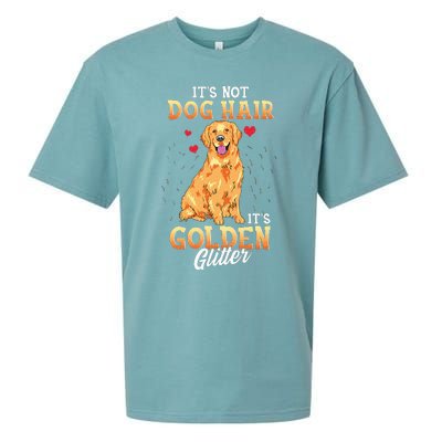 It's Not Dog Hair It's Golden Retriever Glitter Funny Dog Sueded Cloud Jersey T-Shirt