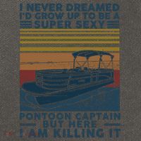 I Never Dreamed I'd Grow Up To Be A Super Sexy Pontoon Captain Cotton Canvas Backpack