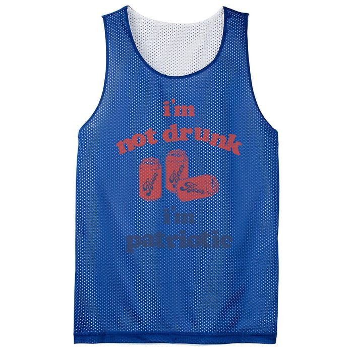 Im Not Drunk Im Patriotic Cans Gift Mesh Reversible Basketball Jersey Tank