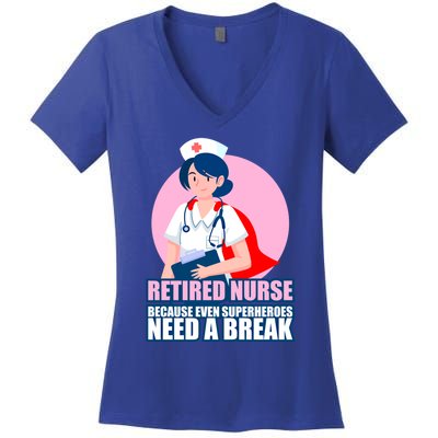 International Nurses Day Retired Healthcare Funny Gift Women's V-Neck T-Shirt