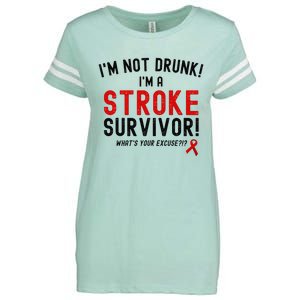 Im Not Drunk Im A Stroke Survivor Enza Ladies Jersey Football T-Shirt