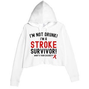 Im Not Drunk Im A Stroke Survivor Crop Fleece Hoodie