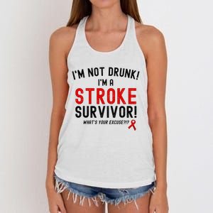 Im Not Drunk Im A Stroke Survivor Women's Knotted Racerback Tank