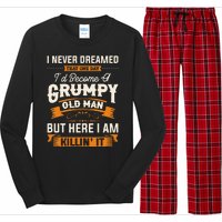 I Never Dreamed That Id Become A Grumpy Old Man Grandpa Long Sleeve Pajama Set