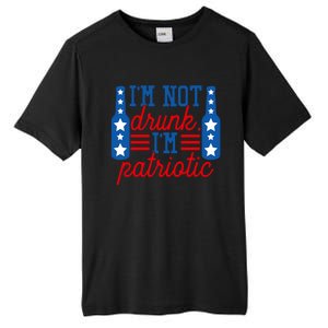 Im Not Drunk Im Patriotic Funny Ing American Flag Gift Tall Fusion ChromaSoft Performance T-Shirt