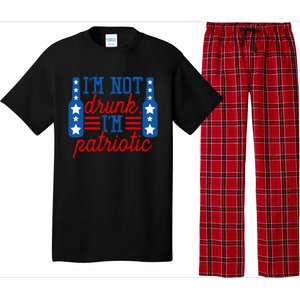 Im Not Drunk Im Patriotic Funny Ing American Flag Gift Pajama Set