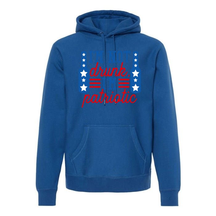 Im Not Drunk Im Patriotic Funny Ing American Flag Gift Premium Hoodie