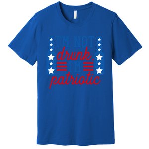 Im Not Drunk Im Patriotic Funny Ing American Flag Gift Premium T-Shirt