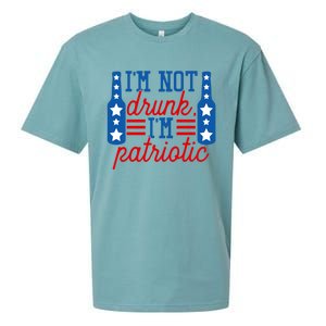 Im Not Drunk Im Patriotic Funny Ing American Flag Gift Sueded Cloud Jersey T-Shirt