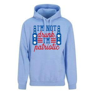 Im Not Drunk Im Patriotic Funny Ing American Flag Gift Unisex Surf Hoodie