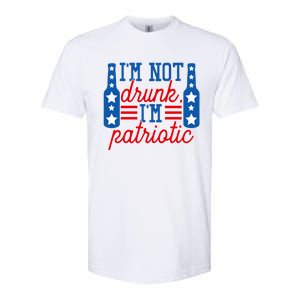 Im Not Drunk Im Patriotic Funny Ing American Flag Gift Softstyle CVC T-Shirt