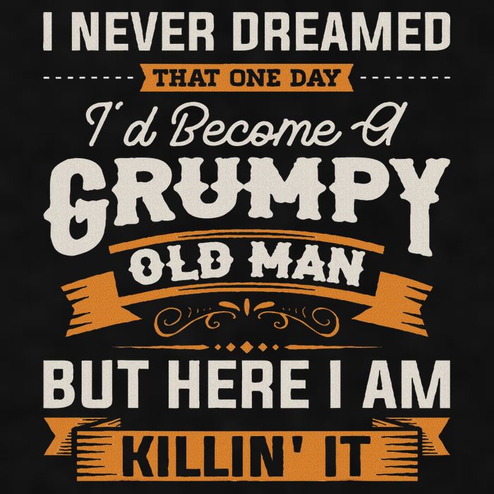 I Never Dreamed That I'd Become A Grumpy Old Man Grandpa Ladies PosiCharge Tri-Blend Wicking Tank